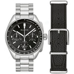 Bulova Lunar Pilot 96K111 analog herrklocka med svart urtavla och armband i rostfritt stål