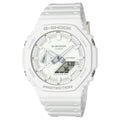 Casio G-Shock GA-2100-7A7ER analog unisexklocka med vit urtavla och armband i resin