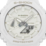 Casio G-Shock GA-2100-7A7ER analog unisexklocka med vit urtavla och armband i resin