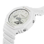 Casio G-Shock GA-2100-7A7ER analog unisexklocka med vit urtavla och armband i resin