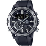 Casio Edifice ECB-40P-1AEF ana-digi herrklocka med svart urtavla och armband i resin