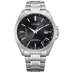 Citizen Radio Controlled Ø43mm CB0250-84E analog herrklocka med svart urtavla och armband i rostfritt stål