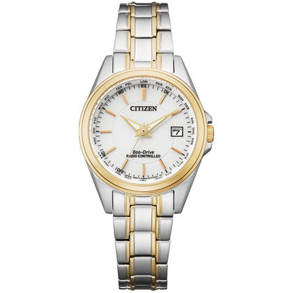 Citizen Radio Controlled EC1186-85A analog damklocka med silver urtavla och armband i rostfritt stål