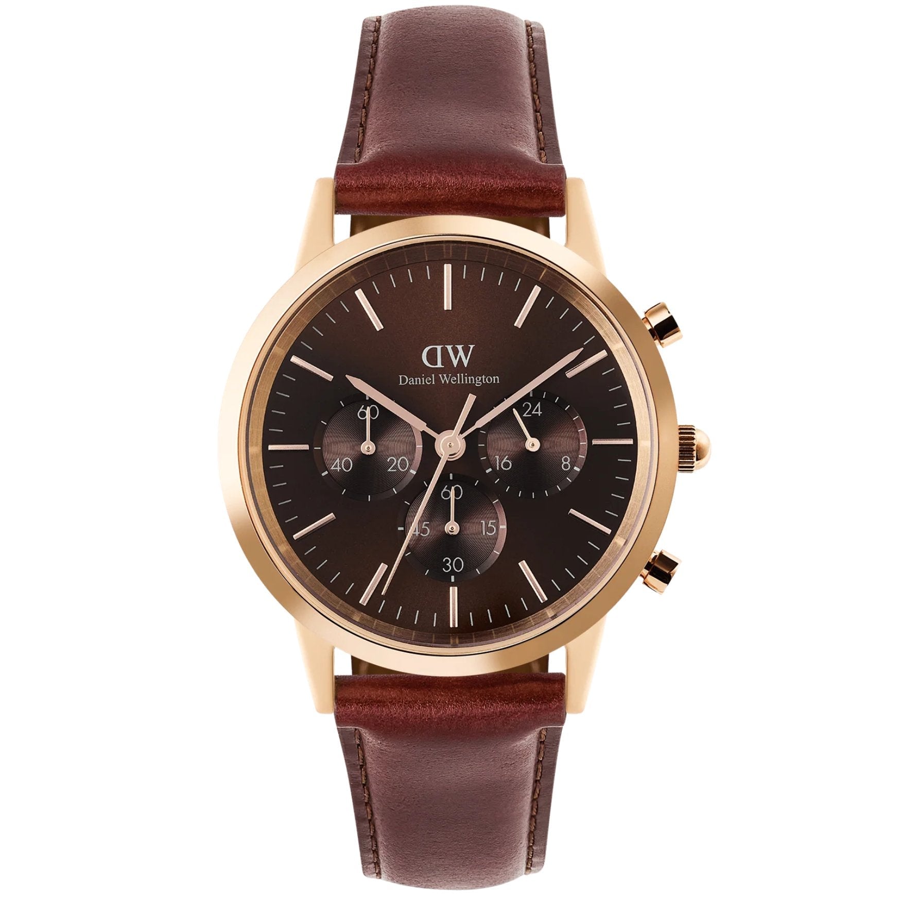 Daniel Wellington Iconic Chronograph St Mawes Amber RG från  Daniel Wellington – Märkesklocka hos Kronura
