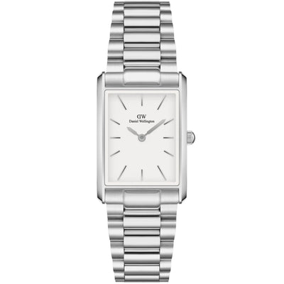 Daniel Wellington Bound 3-Link Silver DW00100700 analog damklocka med vit urtavla och armband i rostfritt stål