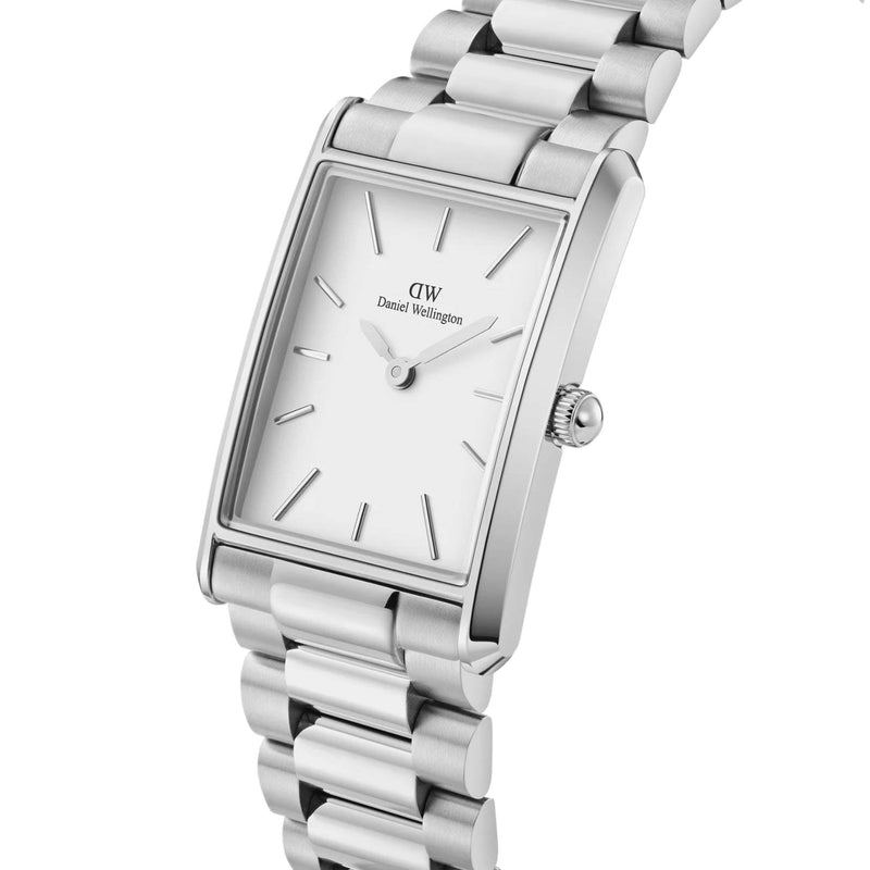 Daniel Wellington Bound 3-Link Silver DW00100700 analog damklocka med vit urtavla och armband i rostfritt stål