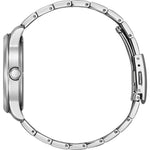 Citizen Eco Drive BM8550-81EE analog herrklocka med svart urtavla och armband i rostfritt stål