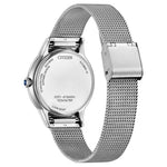 Citizen Eco Drive EM1150-86D analog damklocka med vit urtavla och armband i rostfritt stål