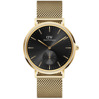 Daniel Wellington Classic Multi-Eye Evergold Onyx analog herrklocka med svart urtavla och armband i rostfritt stål