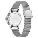 Citizen Eco Drive EM1156-80X analog damklocka med beige urtavla och armband i rostfritt stål
