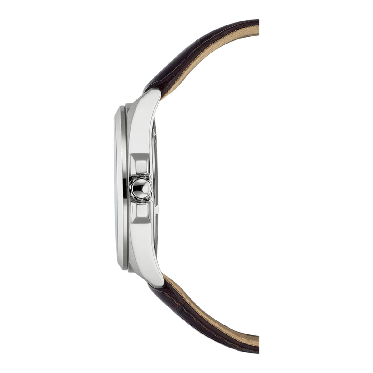 Citizen Eco Drive BM7108-22L analog herrklocka med blå urtavla och armband i läder