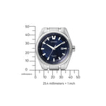 Citizen Super Titanium AW1240-57L analog herrklocka med blå urtavla och armband i rostfritt stål
