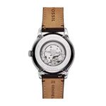 Fossil Townsman Automatisk ME3110 analog herrklocka med blå urtavla och armband i läder