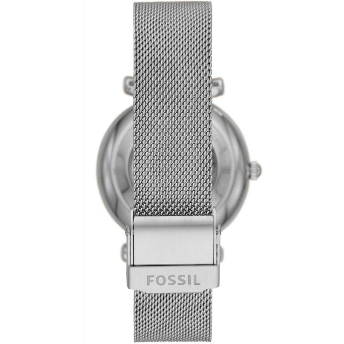 Fossil Automatiskt urverk ME3176 analog damklocka med silver urtavla och armband i rostfritt stål