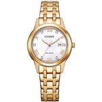 Citizen Elegance Eco-Drive FE1243-83A analog damklocka med vit urtavla och armband i rostfritt stål