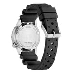 Citizen Eco-Drive Promaster Marine EO2020-08E analog herrklocka med svart urtavla och armband i silikon