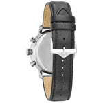 Bulova Aerojet 96B262 analog herrklocka med svart urtavla och armband i läder