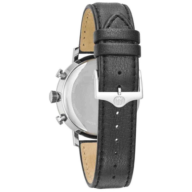 Bulova Aerojet 96B262 analog herrklocka med svart urtavla och armband i läder
