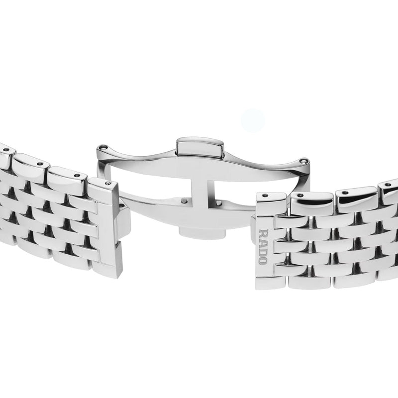 Rado Florence R48912163 analog herrklocka med svart urtavla och armband i rostfritt stål