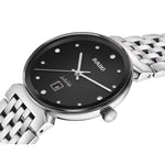 Rado Florence Diamonds R48913733 analog damklocka med svart urtavla och armband i rostfritt stål