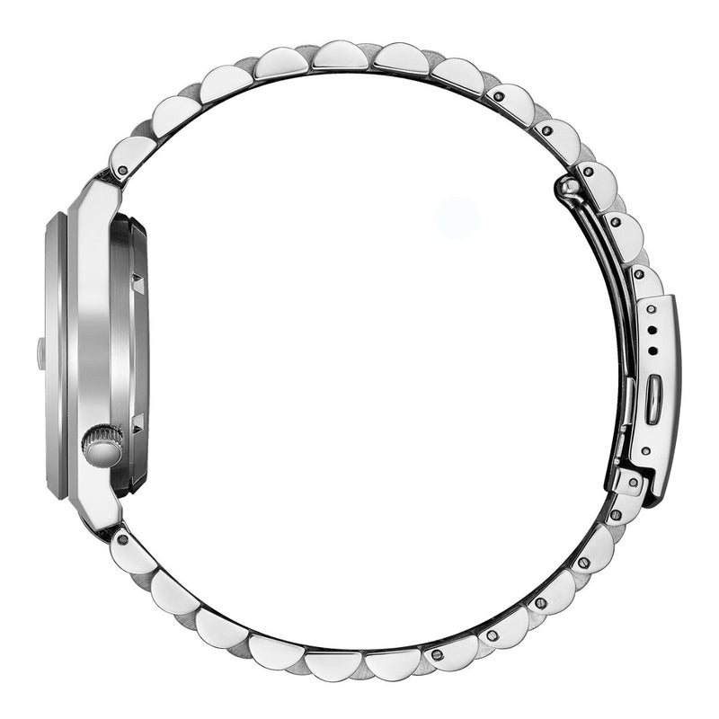 Citizen Tsuyosa NJ0200-50M analog herrklocka med blå urtavla och armband i rostfritt stål