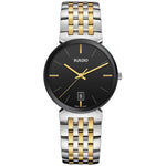 Rado Florence R48912153 analog herrklocka med svart urtavla och armband i rostfritt stål