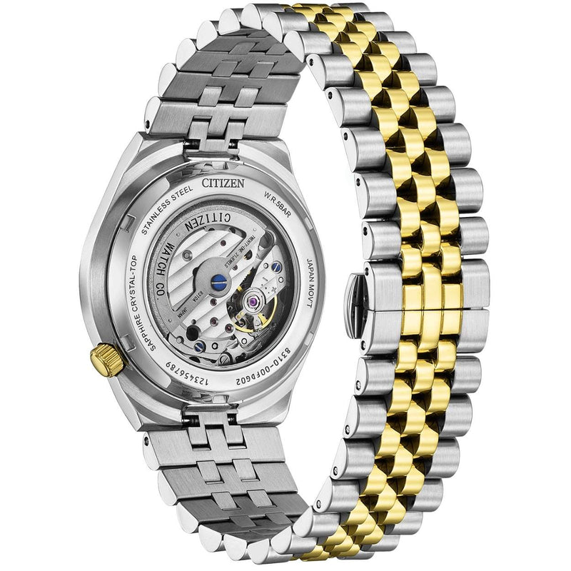 Citizen Tsuyosa 60 Automatic NK0024-54X analog unisexklocka med grön urtavla och armband i rostfritt stål
