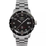 Zeppelin Night Cruise Automatic Herrklocka 7266M-3 analog herrklocka med svart urtavla och armband i rostfritt stål