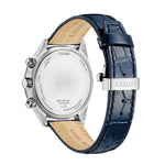 Citizen Radio Controlled Eco-Drive AT8260-18A analog herrklocka med vit urtavla och armband i läder