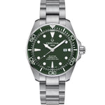 Certina DS Action Diver C032.607.11.091.00 analog herrklocka med grön urtavla och armband i rostfritt stål