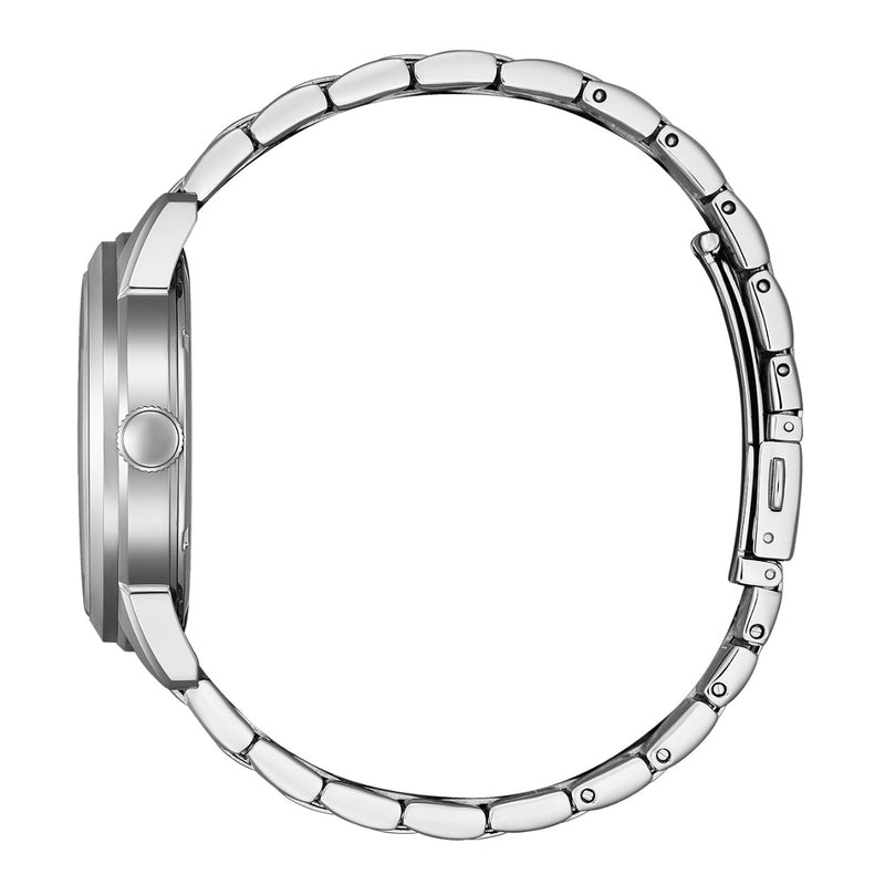 Citizen Eco-Drive AW0151-85XC analog herrklocka med grön urtavla och armband i rostfritt stål