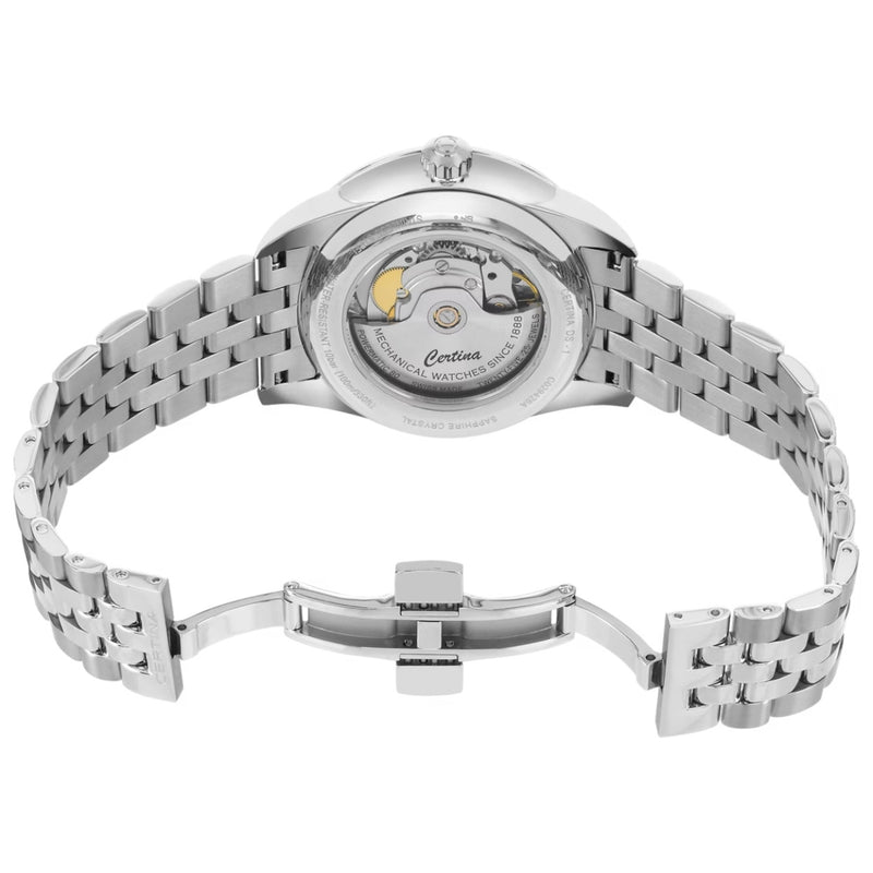Certina DS-1 Big Date Powermatic 80 C029.426.11.041.00 analog herrklocka med blå urtavla och armband i rostfritt stål