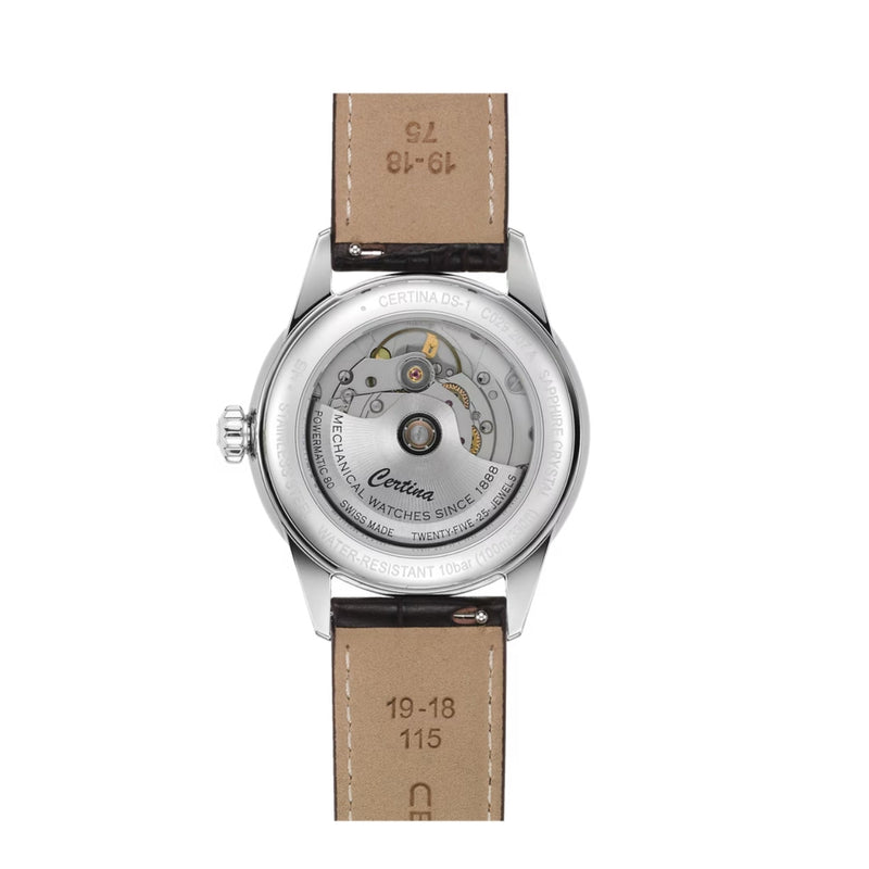 Certina DS-1 C029.207.16.091.00 analog unisexklocka med grön urtavla och armband i läder