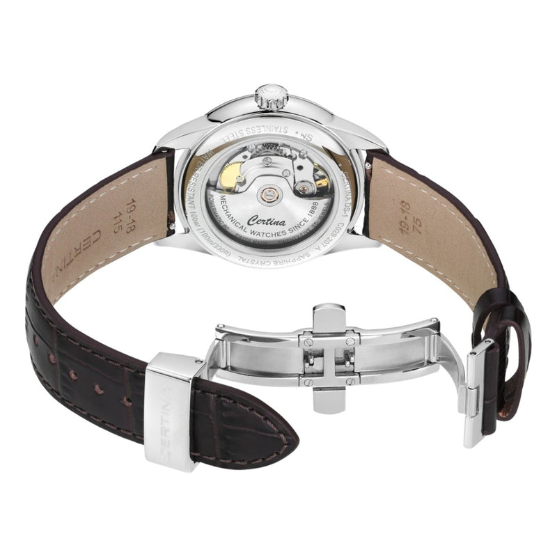 Certina DS-1 C029.207.16.091.00 analog unisexklocka med grön urtavla och armband i läder