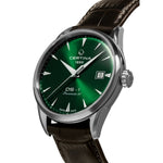 Certina DS-1 C029.207.16.091.00 analog unisexklocka med grön urtavla och armband i läder