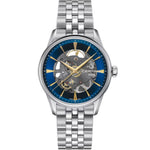 Certina DS-1 Skeleton C029.907.11.041.00 analog herrklocka med blå urtavla och armband i rostfritt stål