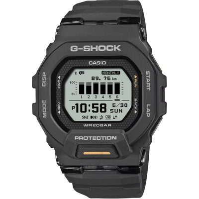 Casio G-SHOCK GBD-200-1A1ER digital herrklocka med svart urtavla och armband i resin