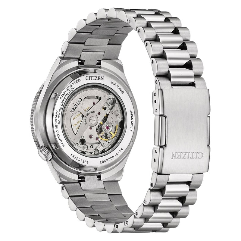 Citizen Tsuyosa Shore NJ0231-56L analog herrklocka med blå urtavla och armband i rostfritt stål