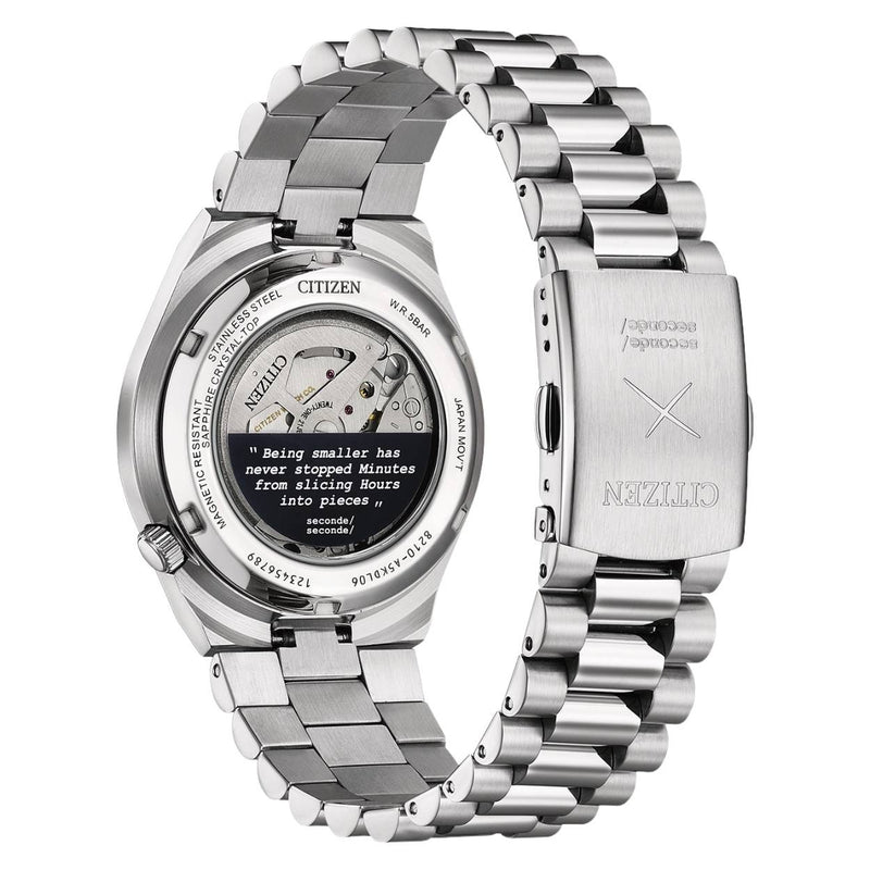 Citizen Tsuyosa NJ0157-81L analog herrklocka med blå urtavla och armband i rostfritt stål