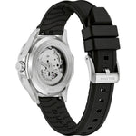 Bulova Marine Star 98B465 analog herrklocka med svart urtavla och armband i resin
