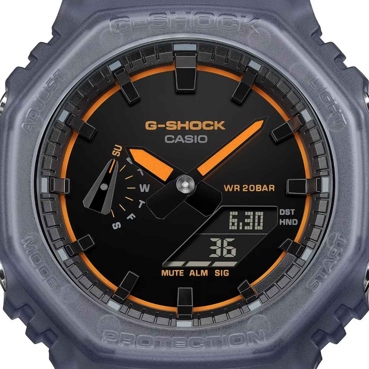 Casio G-Shock GA-2100K-2AER analog unisexklocka med svart urtavla och armband i resin