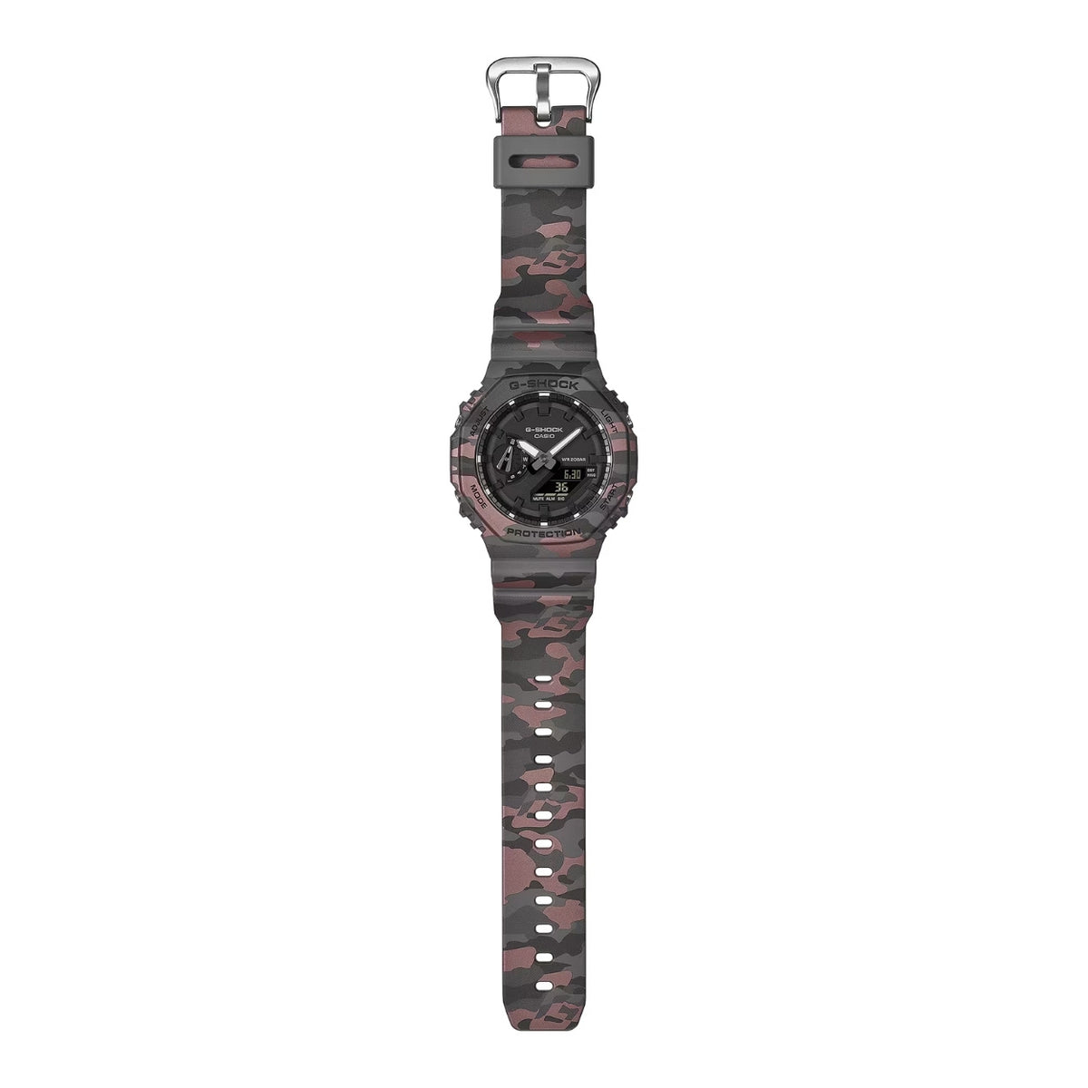 Casio G-Shock GA-2100CM-8AER ana-digi herrklocka med svart urtavla och armband i resin