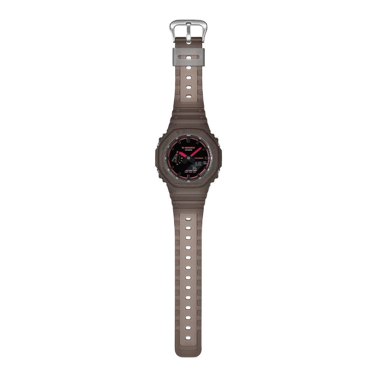 Casio G-Shock GA-2100K-5AER analog unisexklocka med svart urtavla och armband i resin
