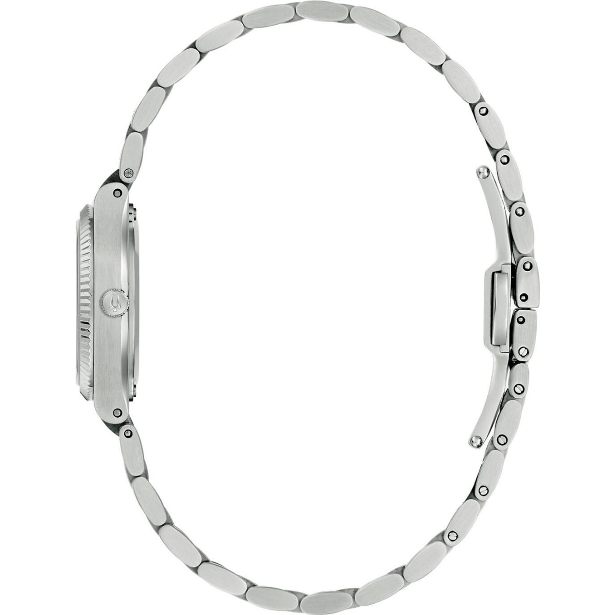 Bulova Super Seville 96L354 analog damklocka med rött urtavla och armband i rostfritt stål