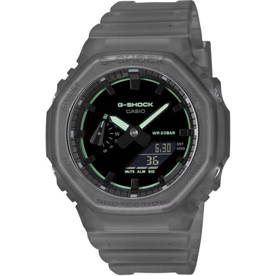 Casio G-Shock GA-2100K-1AER analog unisexklocka med svart urtavla och armband i resin