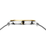 Bering Classic 12934-010 analog damklocka med silver urtavla och armband i mesh