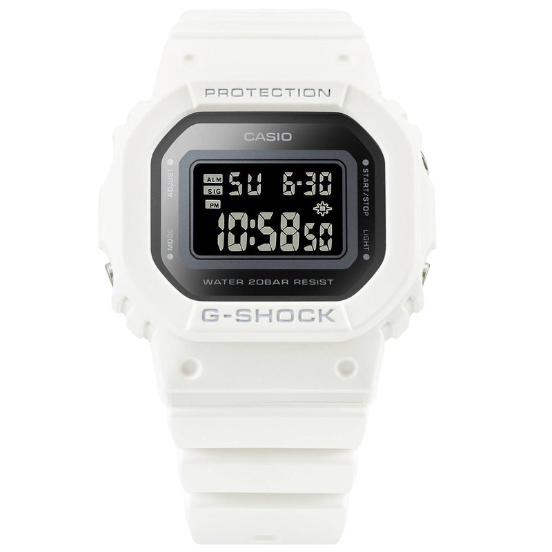 Casio G-Shock GMD-S5600-7ER digital herrklocka med svart urtavla och armband i resin