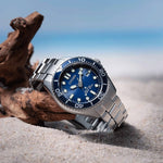 Citizen Promaster Eco-Drive Diver 200M BN0260-54L analog herrklocka med blå urtavla och armband i rostfritt stål
