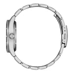 Citizen Automatic NJ0221-50E analog herrklocka med svart urtavla och armband i rostfritt stål