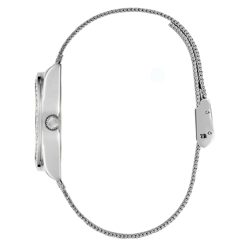 Guess BOA Damklocka GW0748L1 analog damklocka med silver urtavla och armband i rostfritt stål